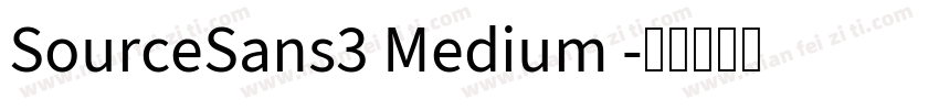 SourceSans3 Medium 字体转换